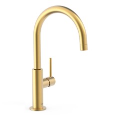 Monomando lavabo alto maneta lateral STUDY-TRES oro mate - 26290402OM - Tres