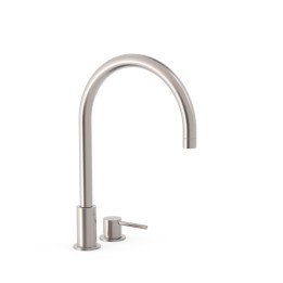 Monomando lavabo repisa STUDY-TRES acero - 26110501AC 1