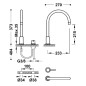 Monomando lavabo repisa STUDY-TRES oro brillo - 26110501OR