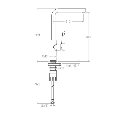 Monomando fregadero RS cromo - 382902MC