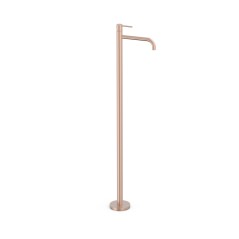 Monomando lavabo a suelo STUDY-TRES oro rosa mate - 26285305OPM - Tres