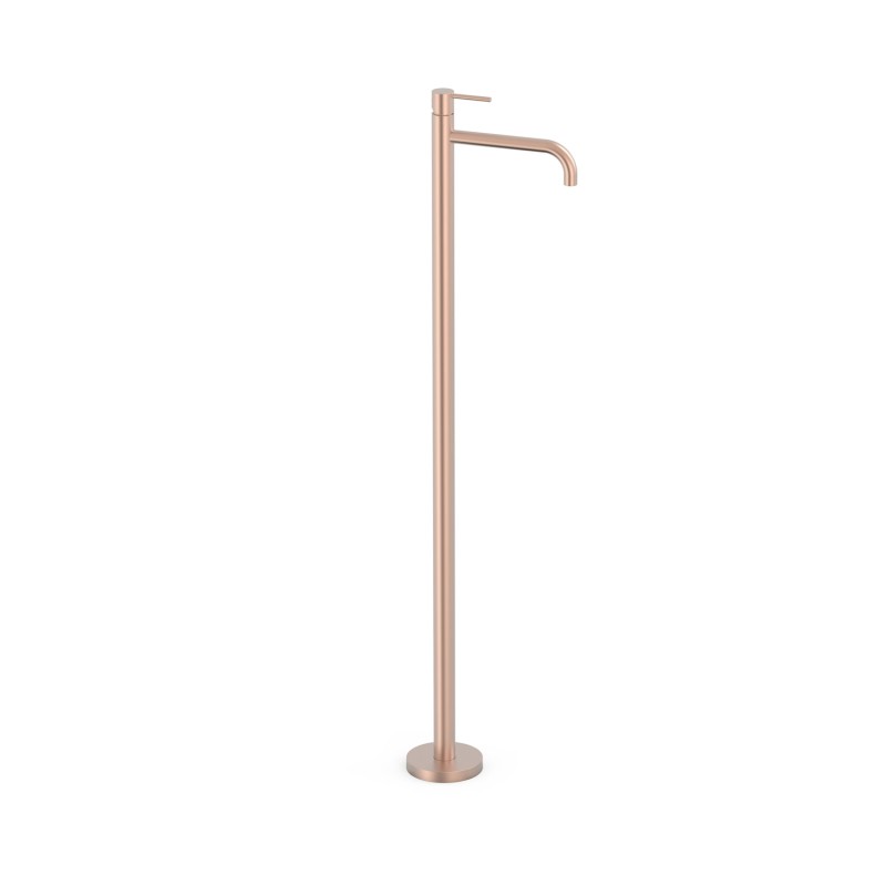 Monomando lavabo a suelo STUDY-TRES oro rosa mate - 26285305OPM