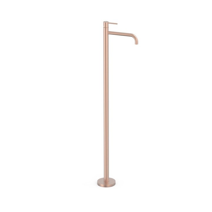 Monomando lavabo a suelo STUDY-TRES oro rosa mate - 26285305OPM 1