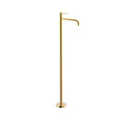 Monomando lavabo a suelo STUDY-TRES oro brillo - 26285305OR - Tres