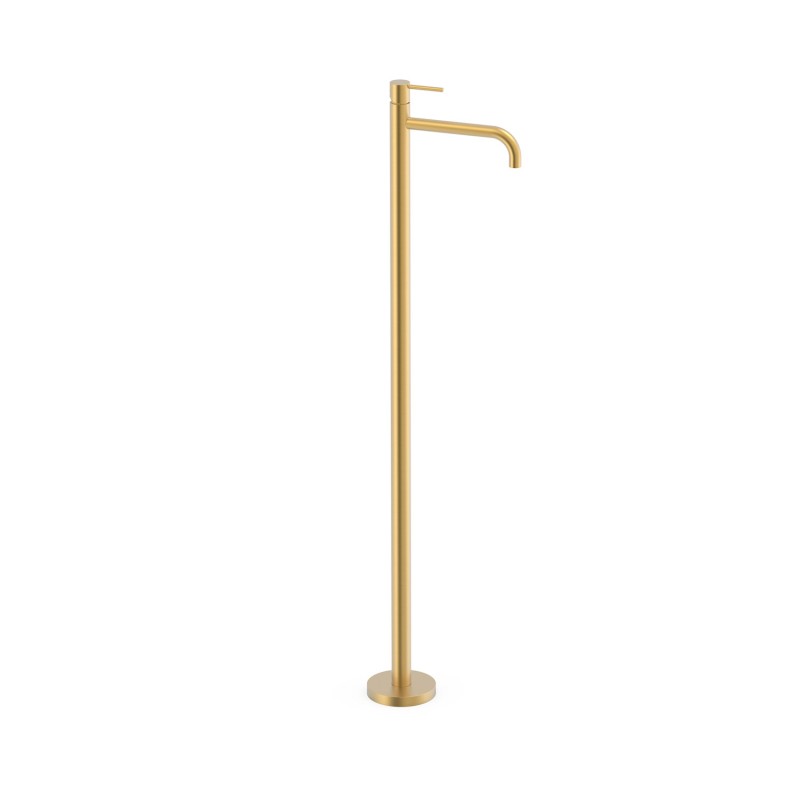 Monomando lavabo a suelo STUDY-TRES oro mate - 26285305OM