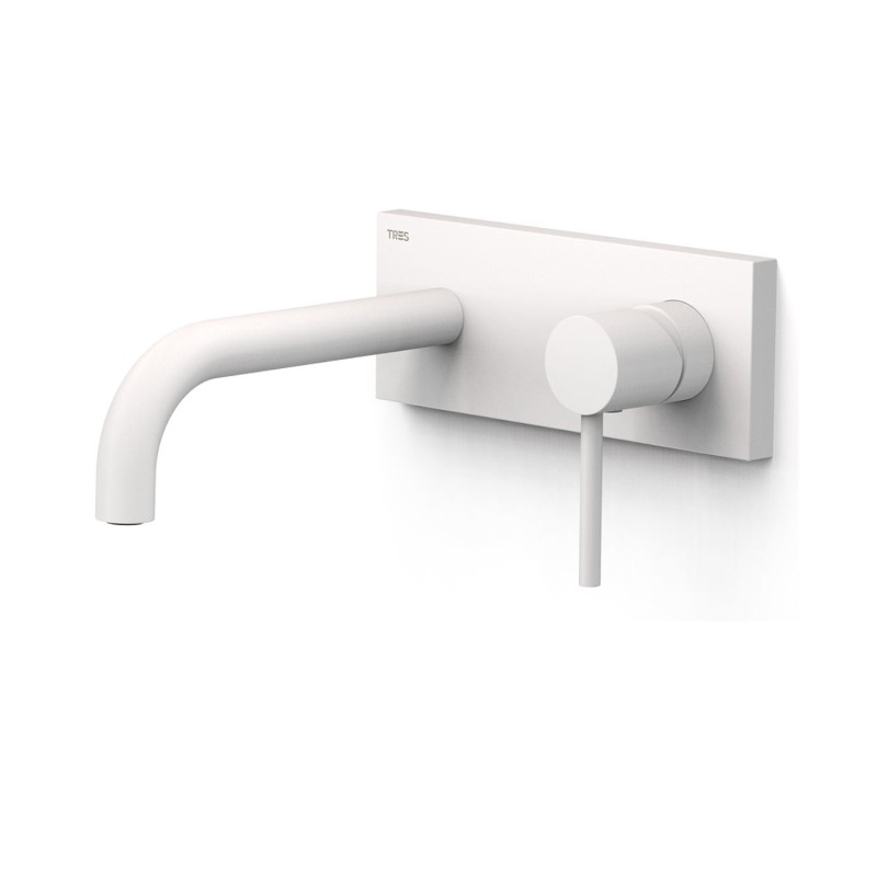 Monomando lavabo empotrado STUDY-TRES blanco mate - 2623003*BM