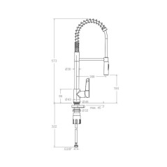 Monomando fregadero profesional cromo - 386601MC