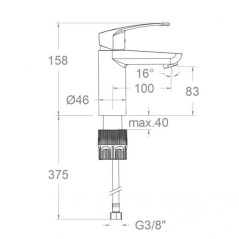 Monomando lavabo (AF) NEW FLY cromo - 570223 - Ramón Soler