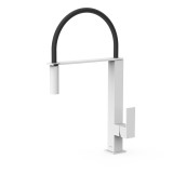 Monomando fregadero TRES FLEXIBLE blanco mate - 00648701BM 1