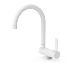 Monomando fregadero caño abatible TRES blanco mate - 23033502BM 1