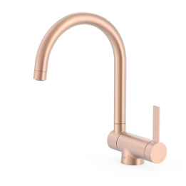 Monomando fregadero caño abatible TRES oro rosa mate - 23033502OPM 1
