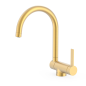 Monomando fregadero caño abatible TRES oro mate - 23033502OM