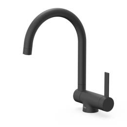Monomando fregadero caño abatible TRES negro mate - 23033502NM 1