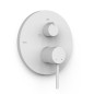 Monomando ducha empotrado 3-vías STUDY-TRES RAPID-BOX blanco mate - 26227310BM