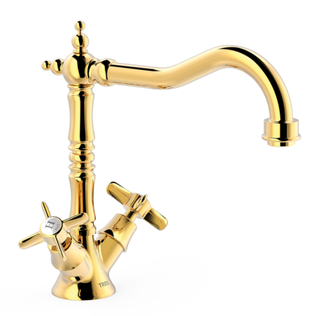 Bimando fregadero TRES oro brillo - 24234201OR - Tres