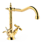 Bimando fregadero TRES oro brillo - 24234201OR