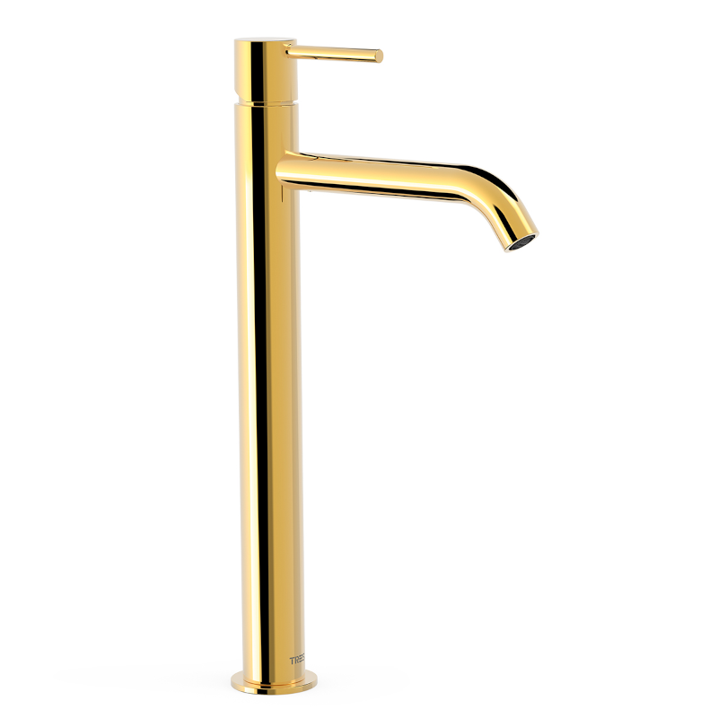 Monomando lavabo alto XL STUDY-TRES oro brillo - 26230801OR
