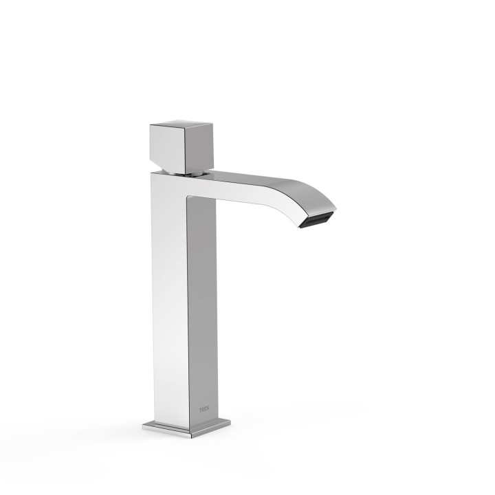 Monomando lavabo alto cascada CUADRO-TRES cromo - 00661002 1