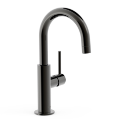 Monomando lavabo alto maneta lateral STUDY-TRES negro metalizado - 26290403KM - Tres