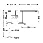 Monomando lavabo maneta lateral CUADRO-TRES oro mate - 00620501OM