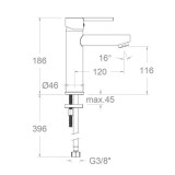 Monomando lavabo (AF) DRAKO cromo - 330403 3
