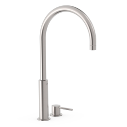 Monomando lavabo alto STUDY-TRES acero - 26110502AC 1