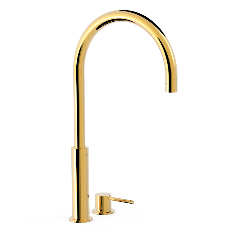 Monomando lavabo alto STUDY-TRES oro brillo - 26110502OR
