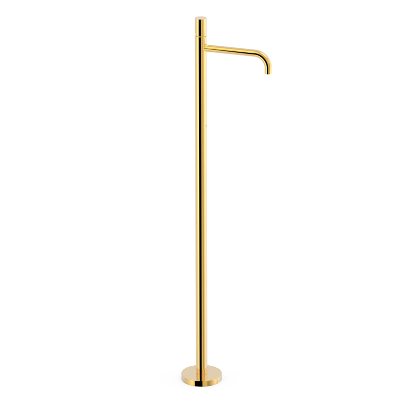 Monomando lavabo a suelo STUDY-TRES oro brillo - 26285306OR