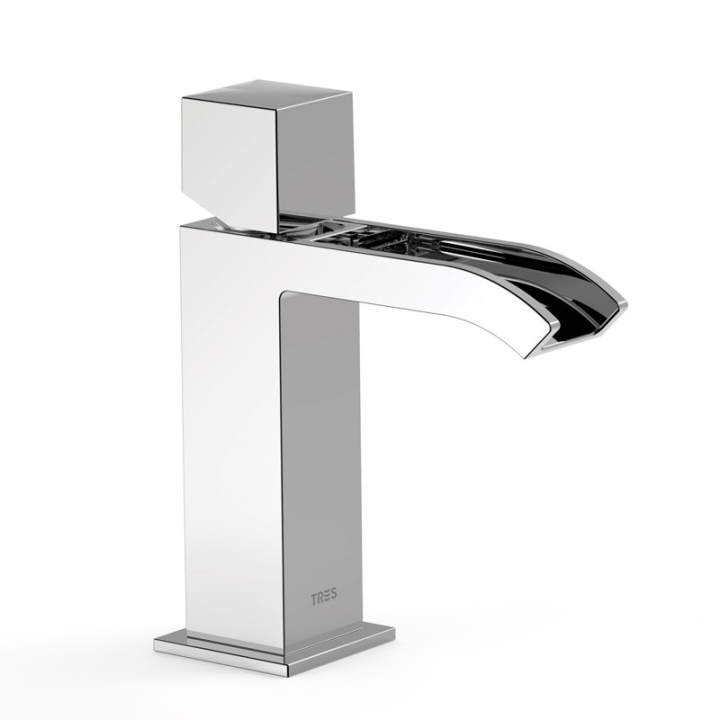 Monomando lavabo cascada abierta CUADRO-TRES cromo - 00611002 1