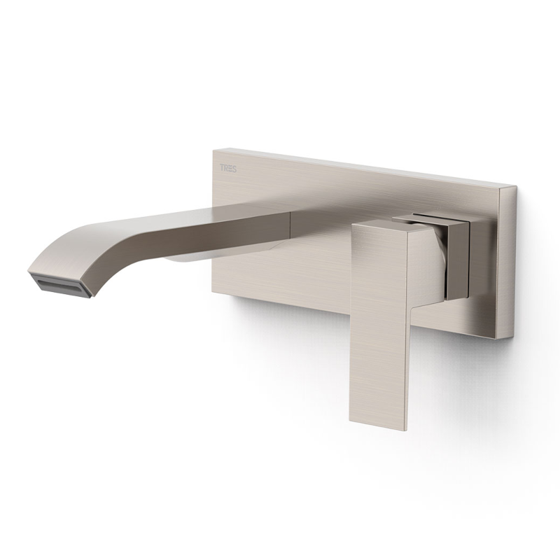 Monomando lavabo empotrado CUADRO-TRES acero - 00630033AC