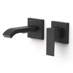 Monomando lavabo empotrado CUADRO-TRES negro mate - 00630023NM - Tres