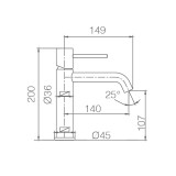 Monomando lavabo MONZA cromo - BDM039-1 4