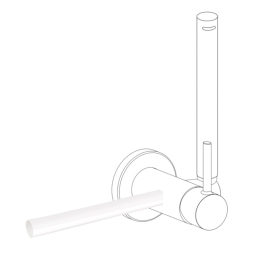 Accesorio porta toallas bidé WC blanco mate - 03412401BM 1