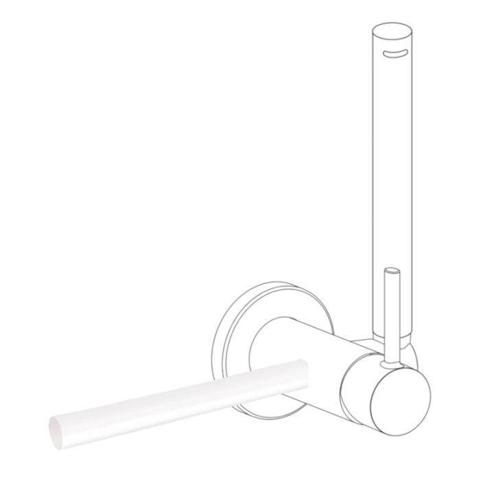 Accesorio porta toallas bidé WC blanco mate - 03412401BM 1