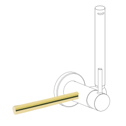Accesorio porta toallas bidé WC oro brillo - 03412401OR 1