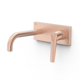 Monomando lavabo empotrado FUJI-TRES oro rosa mate - 2813002*OPM 1