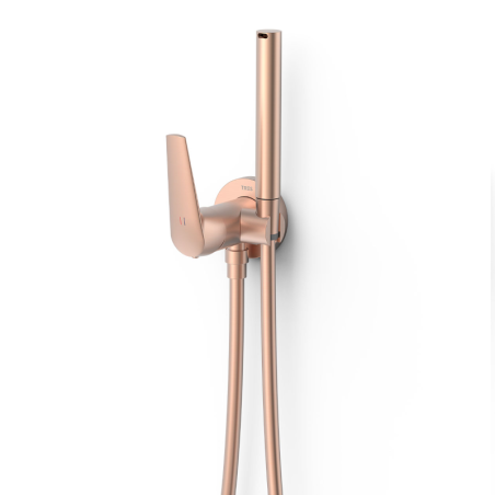 Monomando empotrar bidé WC FUJI-TRES oro rosa mate - 28112301OPM - Tres
