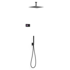 Kit termostático electrónico ducha empotrado 2-vías SHOWER TECHNOLOGY-TRES negro mate - 09288564NM - Tres