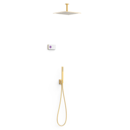 Kit termostático electrónico ducha empotrado 2-vías SHOWER TECHNOLOGY-TRES oro mate - 09286564OM 1