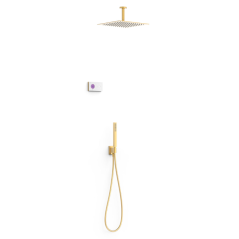 Kit termostático electrónico ducha empotrado 2-vías SHOWER TECHNOLOGY-TRES oro mate - 09286564OM - Tres