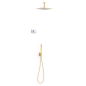 Kit termostático electrónico ducha empotrado 2-vías SHOWER TECHNOLOGY-TRES oro mate - 09286564OM