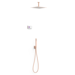 Kit termostático electrónico ducha empotrado 2-vías SHOWER TECHNOLOGY-TRES oro rosa mate - 09286564OPM - Tres