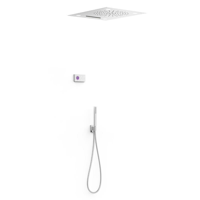 Kit termostático electrónico ducha empotrado 3-vías SHOWER TECHNOLOGY-TRES cromo - 09286302