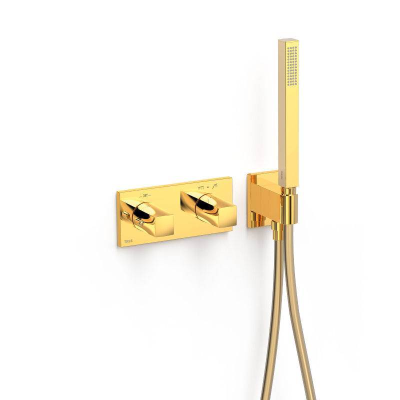 Termostático baño-ducha 2-vías B-SYSTEM oro brillo - 30725201OR