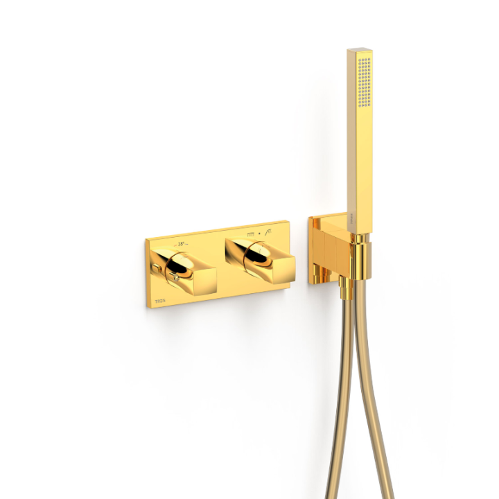 Termostático baño-ducha 2-vías B-SYSTEM oro brillo - 30725201OR 1