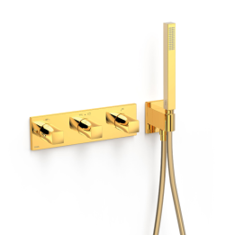 Termostático baño-ducha 3-vías B-SYSTEM oro brillo - 30725301OR 1
