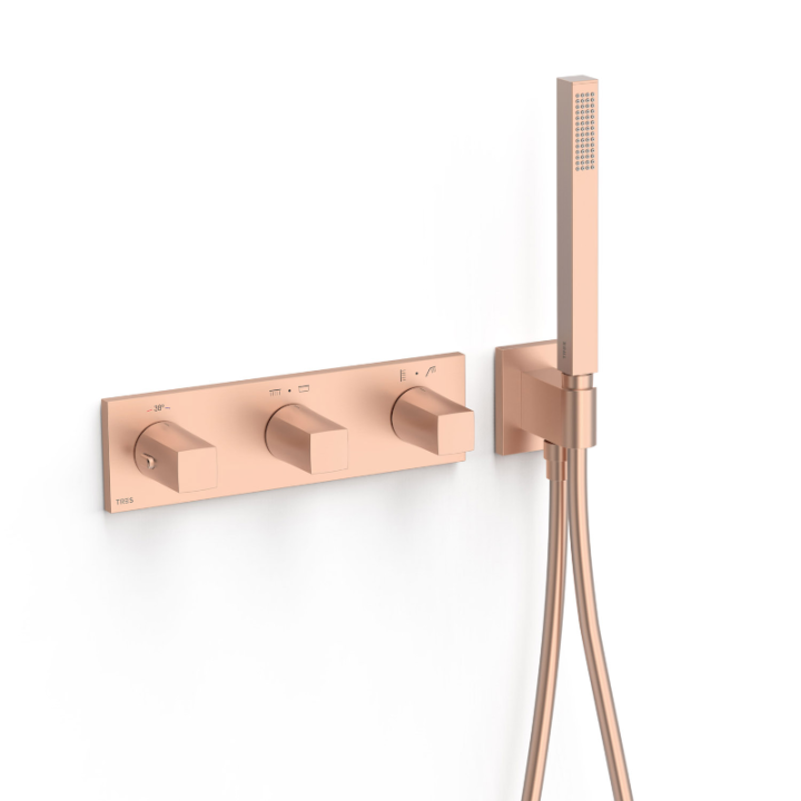 Termostático baño-ducha 4-vías B-SYSTEM oro rosa mate - 30725401OPM 1
