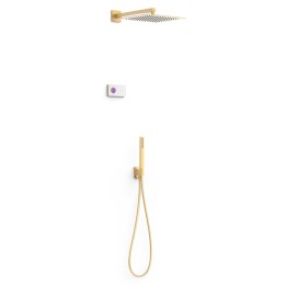 Kit termostático electrónico ducha empotrado 2-vías SHOWER-TECHNOLOGY oro mate - 09286563OM 1