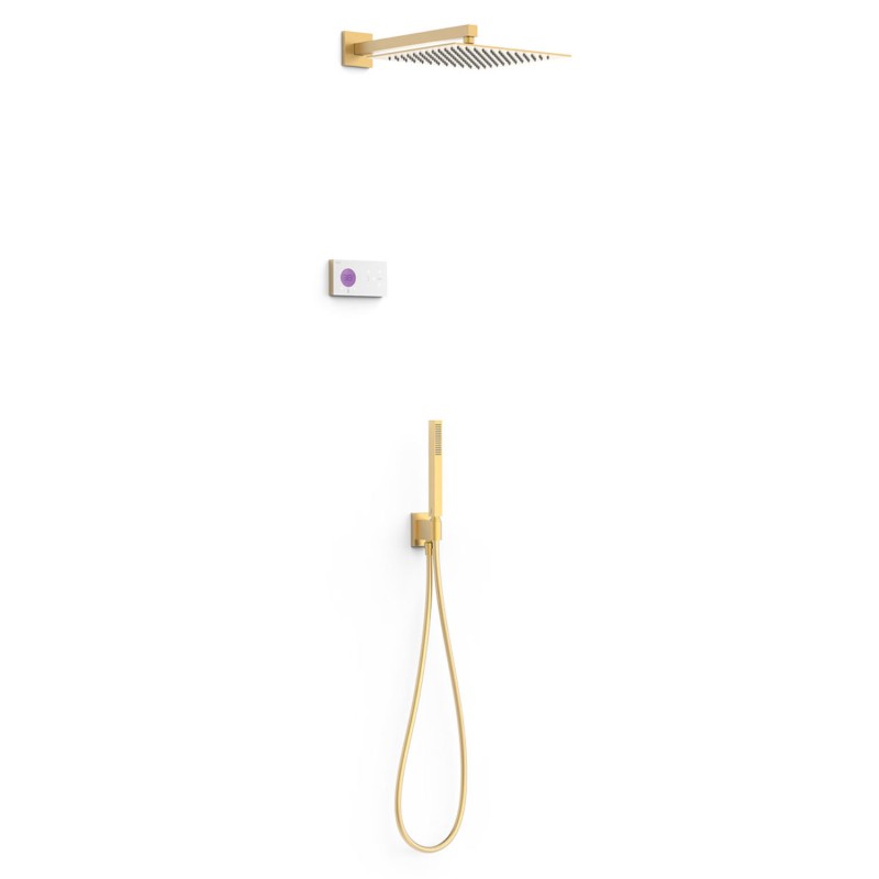 Kit termostático electrónico ducha empotrado 2-vías SHOWER-TECHNOLOGY oro mate - 09286563OM Kit termostático electrónico ducha empotrado 2-vías SHOWER-TECHNOLOGY oro mate - 09286563OM
