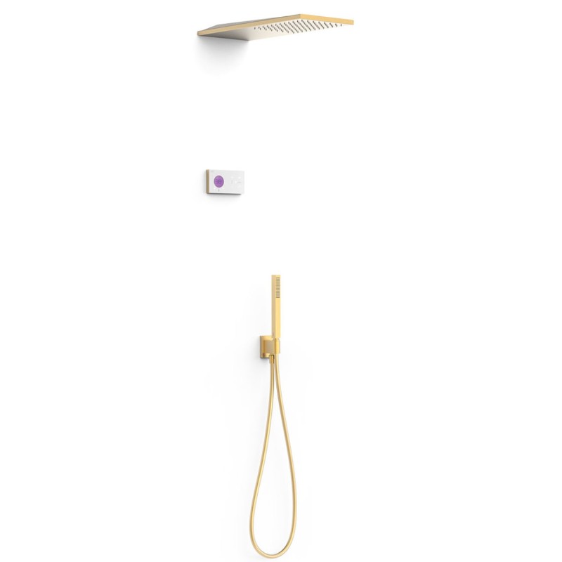 Kit termostático electrónico ducha empotrado 2-vías SHOWER-TECHNOLOGY oro mate - 09286551OM Kit termostático electrónico ducha empotrado 2-vías SHOWER-TECHNOLOGY oro mate - 09286551OM